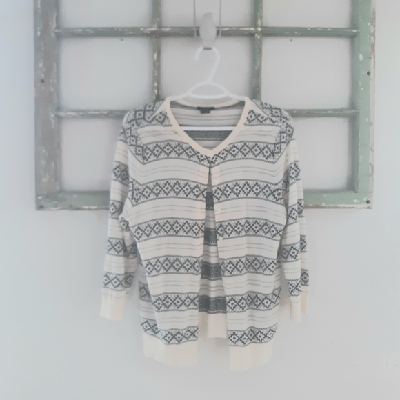 Ann Taylor Aztec Cardigan 3/4 Sleeve - Picture 1 of 5